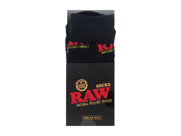 Flat lay view of the underside and sole of the RAW Black Crew Socks in deep black. The reinforced contrast stitching on the heel and toe cushions high-impact areas to offer maximum comfort and durability during daily wear.