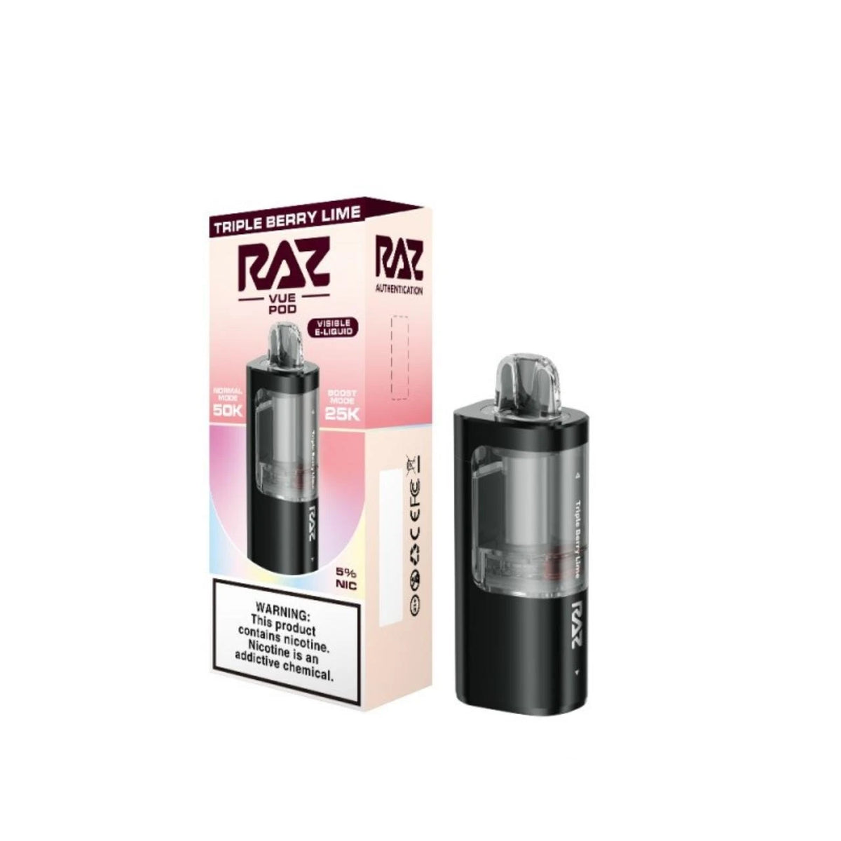 RAZ Vue 50000 Puffs Disposable Pods 5CT/Display