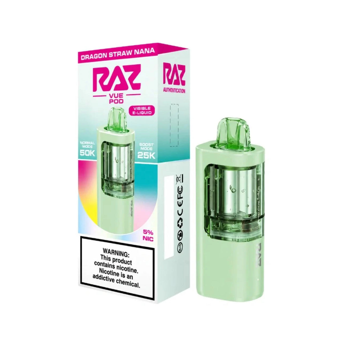 RAZ Vue 50000 Puffs Disposable Pods 5CT/Display