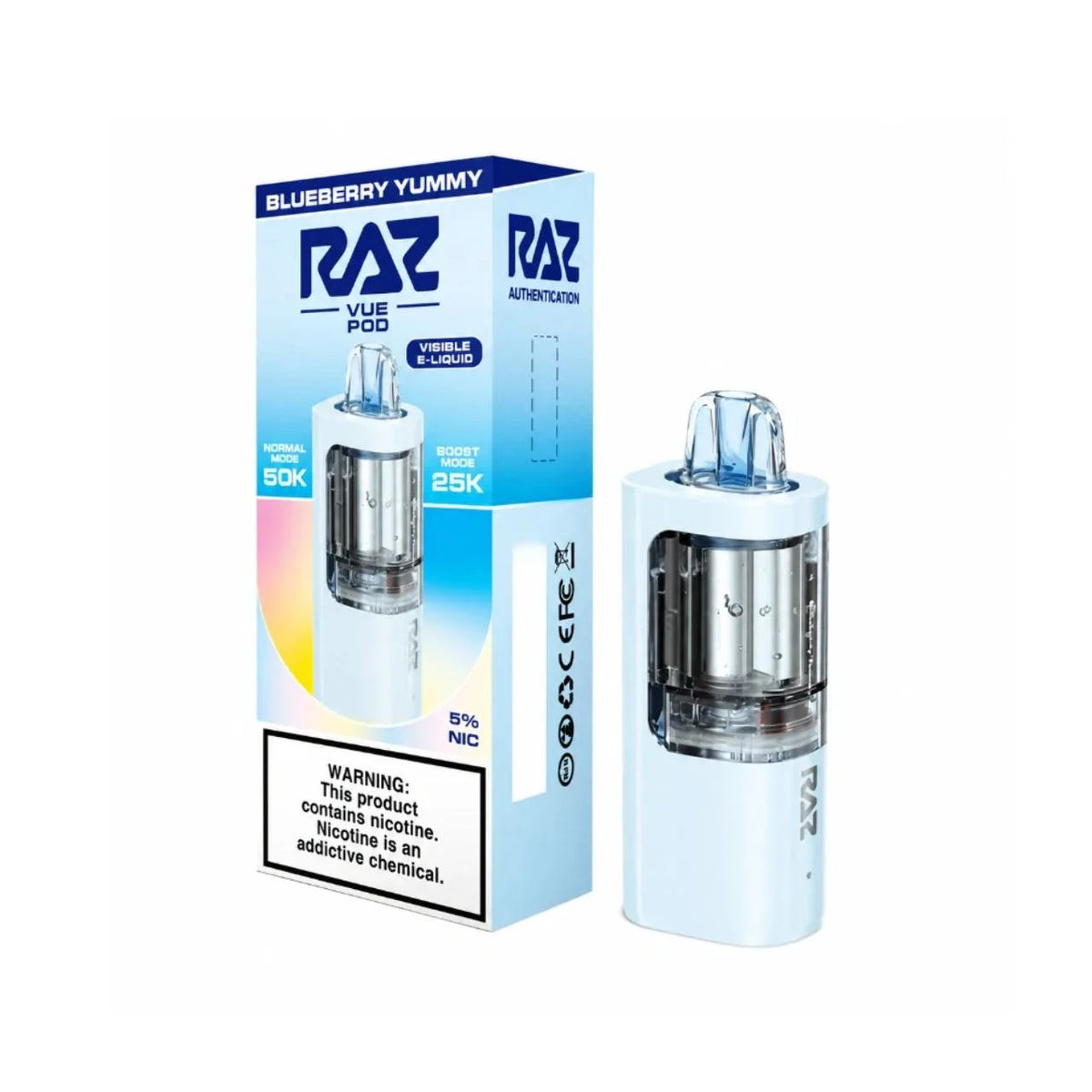 RAZ Vue 50000 Puffs Disposable Pods 5CT/Display