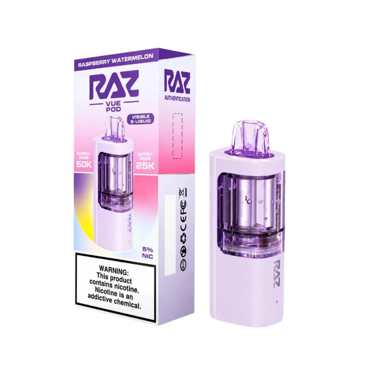 RAZ Vue 50000 Puffs Disposable Pods 5CT/Display
