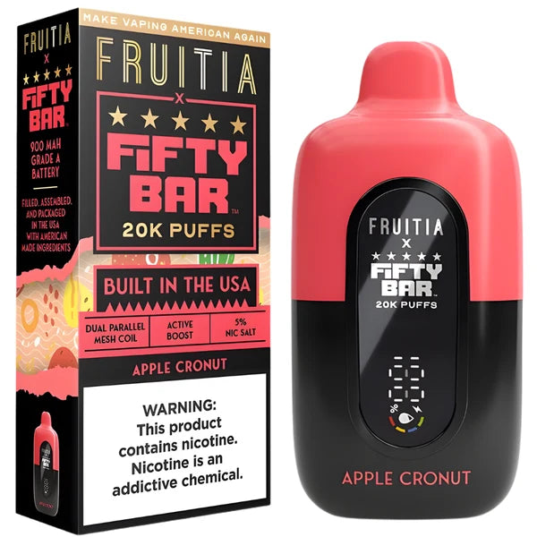 Fifty Bar x Fruitia V2 20000 Puffs Disposable Vape 5CT/Display