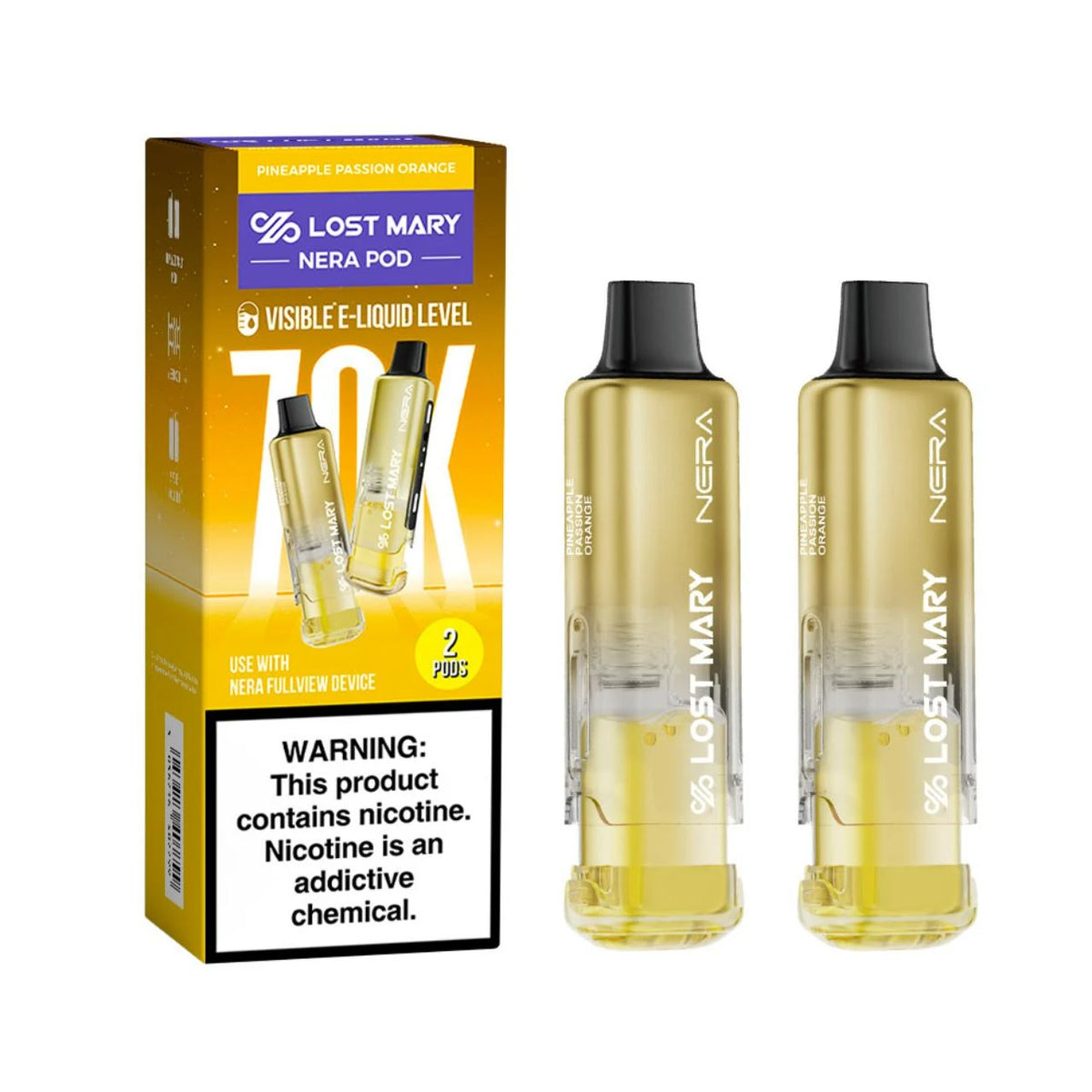 Lost Mary Nera Fullview 70000 Puffs Disposble Pods 2CT/5PK/Display