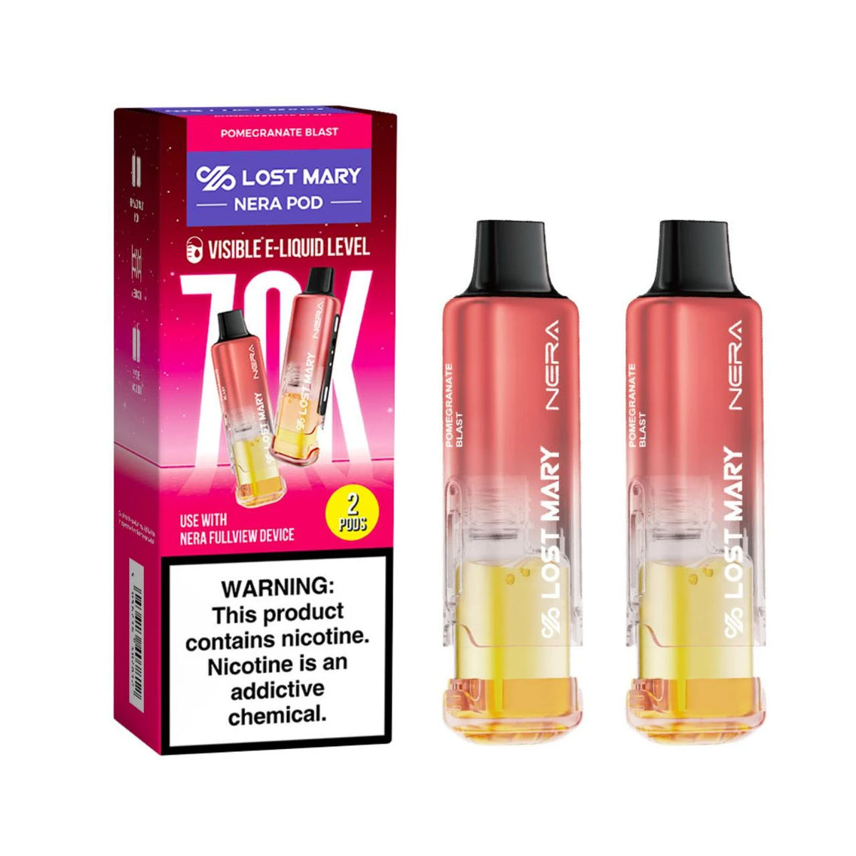 Lost Mary Nera Fullview 70000 Puffs Disposble Pods 2CT/5PK/Display