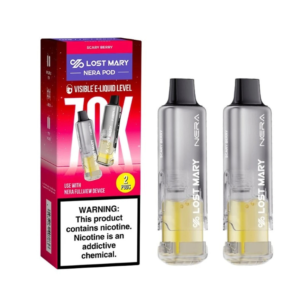 Lost Mary Nera Fullview 70000 Puffs Disposble Pods 2CT/5PK/Display