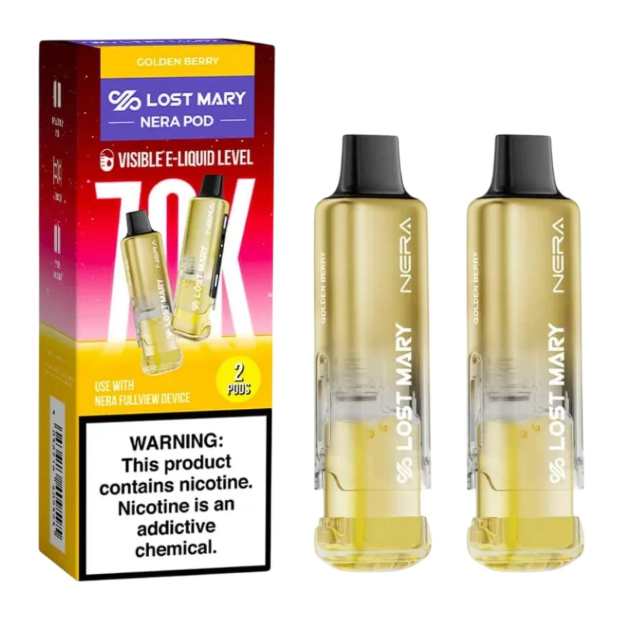 Lost Mary Nera Fullview 70000 Puffs Disposble Pods 2CT/5PK/Display