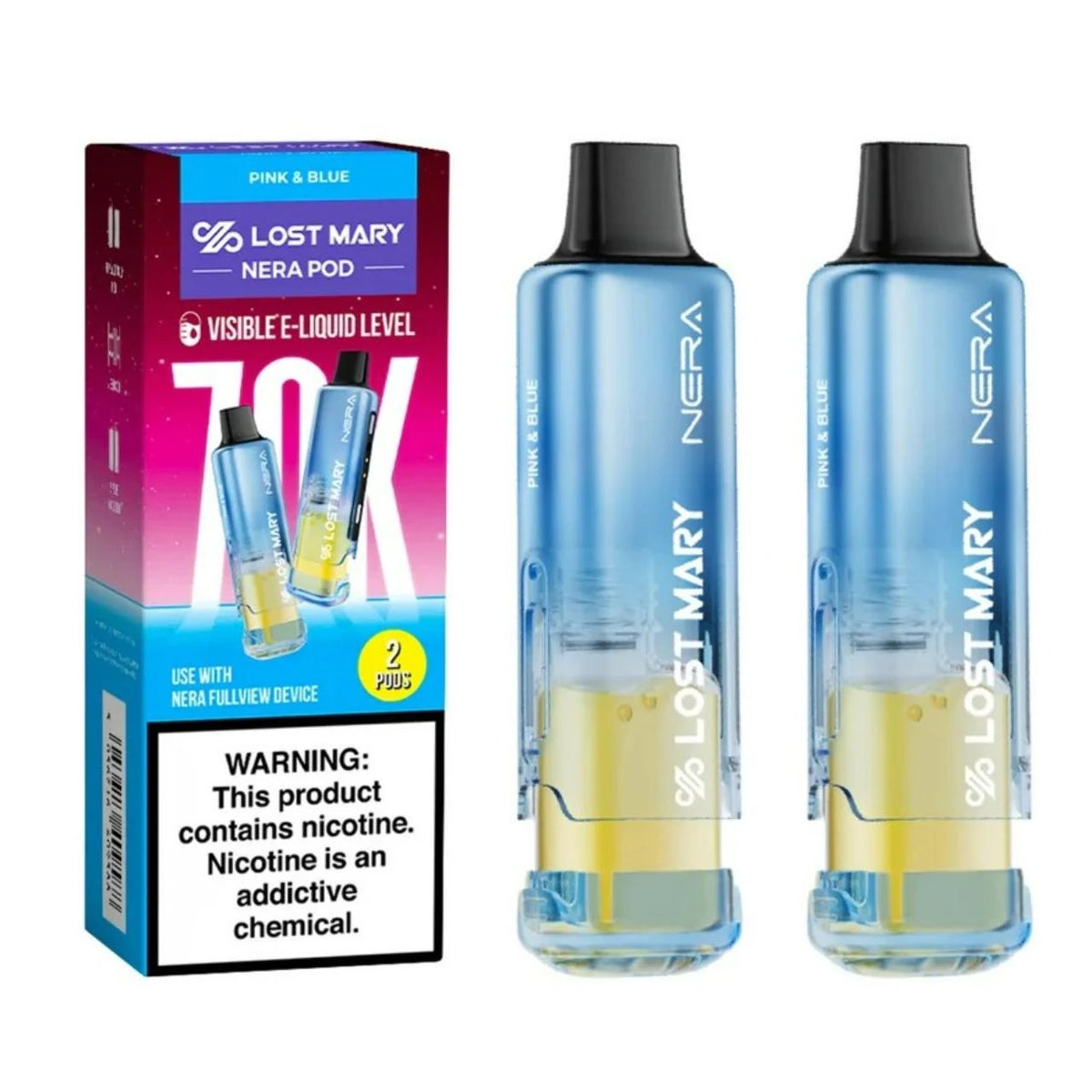 Lost Mary Nera Fullview 70000 Puffs Disposble Pods 2CT/5PK/Display