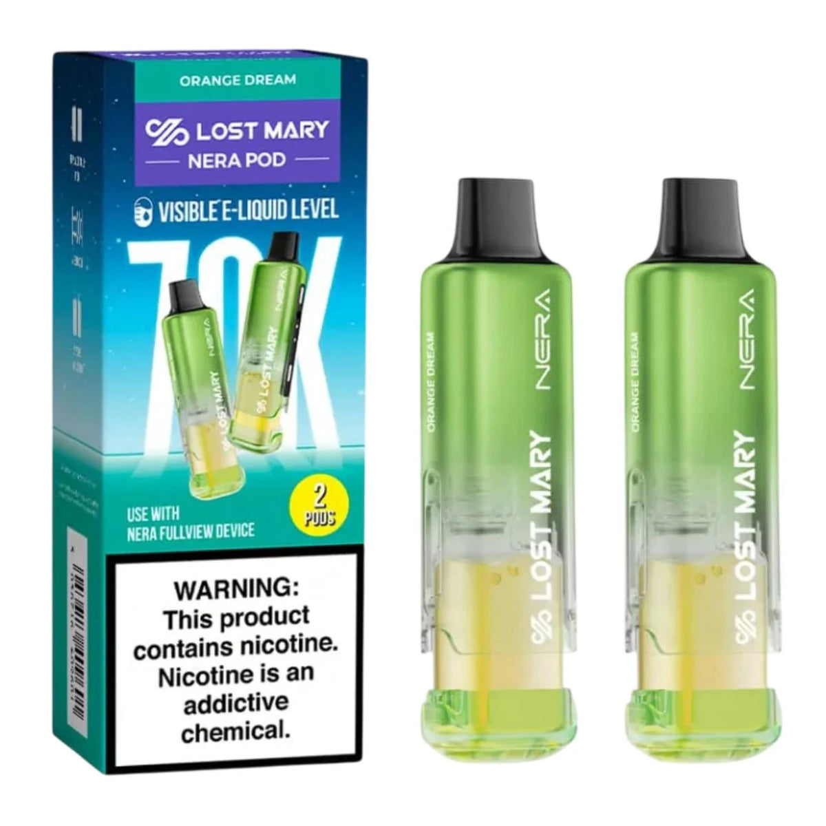 Lost Mary Nera Fullview 70000 Puffs Disposble Pods 2CT/5PK/Display