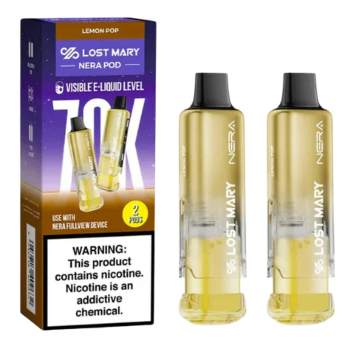 Lost Mary Nera Fullview 70000 Puffs Disposble Pods 2CT/5PK/Display