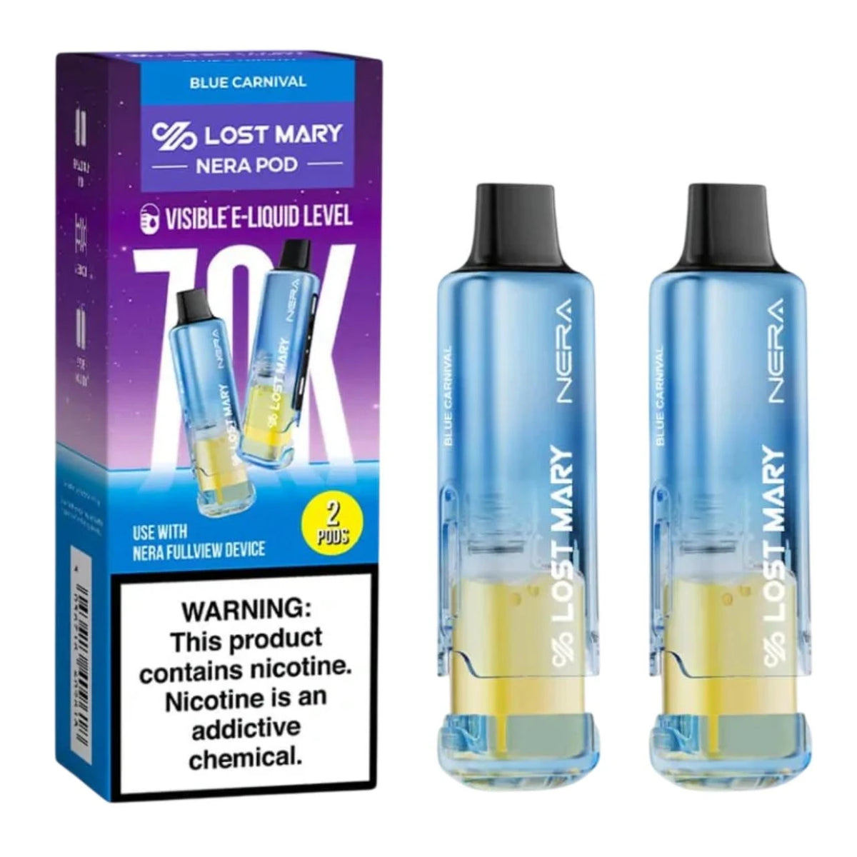 Lost Mary Nera Fullview 70000 Puffs Disposble Pods 2CT/5PK/Display