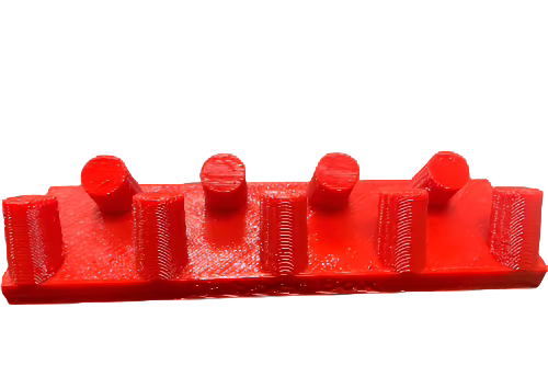 Close-up top-down view highlighting the 18mm joint slot on the 45-Degree Dabber Box Stand. This convenient display stand safely holds 18mm glass accessories and bangers at a 45-degree angle to keep your smoking setup organized and secure.