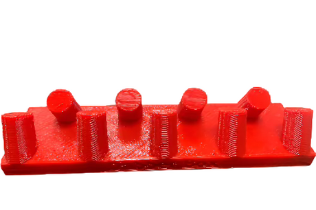 Close-up top-down view highlighting the 18mm joint slot on the 45-Degree Dabber Box Stand. This convenient display stand safely holds 18mm glass accessories and bangers at a 45-degree angle to keep your smoking setup organized and secure.
