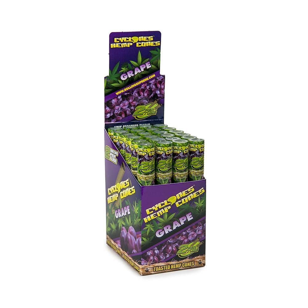 Cyclones Pre-Rolled Grape Hemp Cones 2ct 24pk