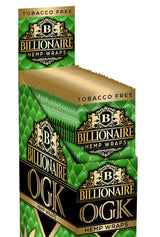 front view of the Billionaire OGK Hemp wraps display box.