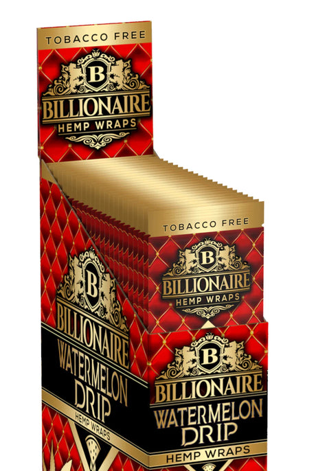 front view of the Watermelon drip flavor hemp wraps by billionaire. 