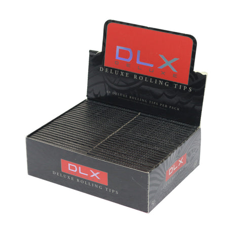 front view of the DLX rolling tips, a chemical free and rolling tip that helps filter any particles for your smoke.