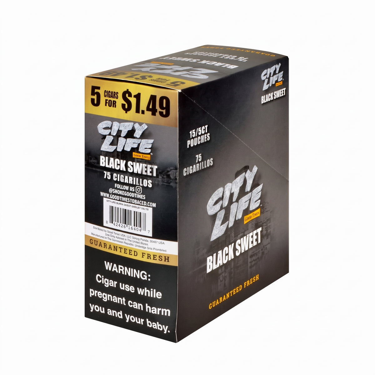 City Life Cigarillos 5 for $1.49 (15-Count Box of 5-Packs)