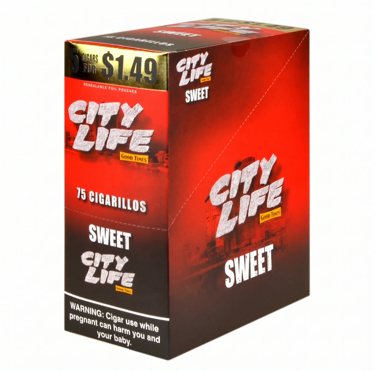 City Life Cigarillos 5 for $1.49 (15-Count Box of 5-Packs)