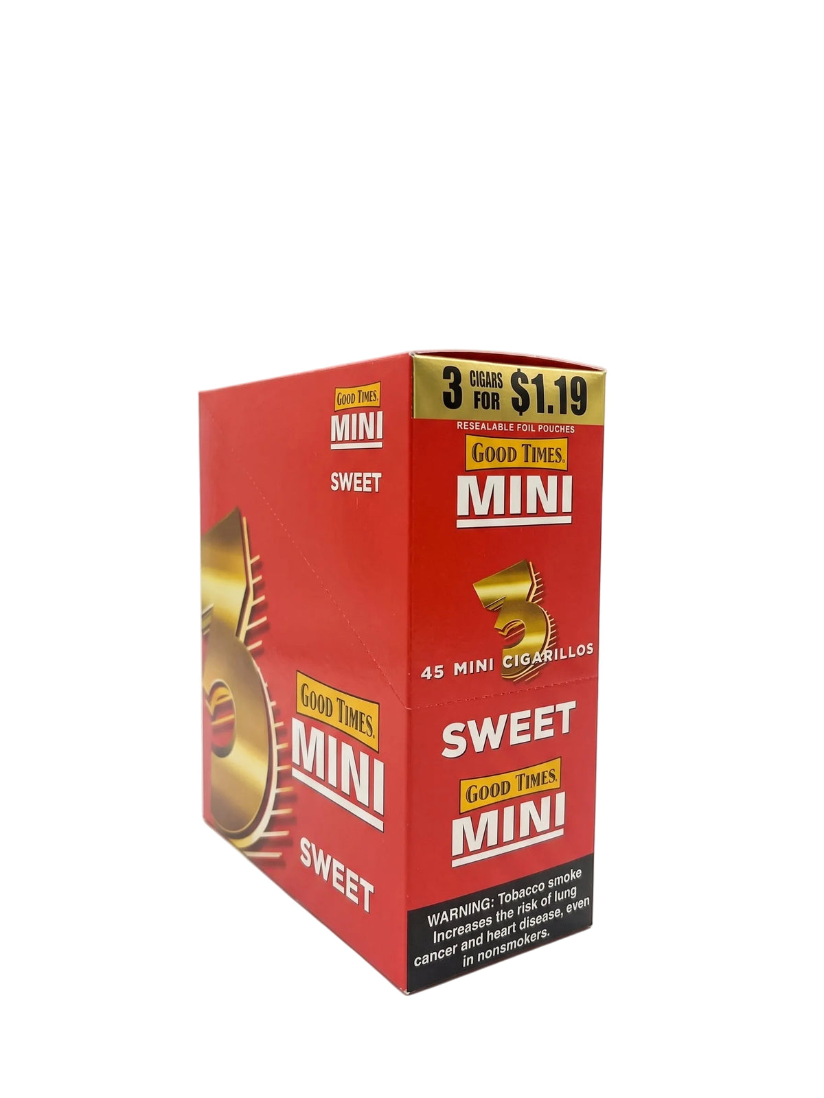 Good Times Mini Cigarillos (15-Count Box of 3-Packs)