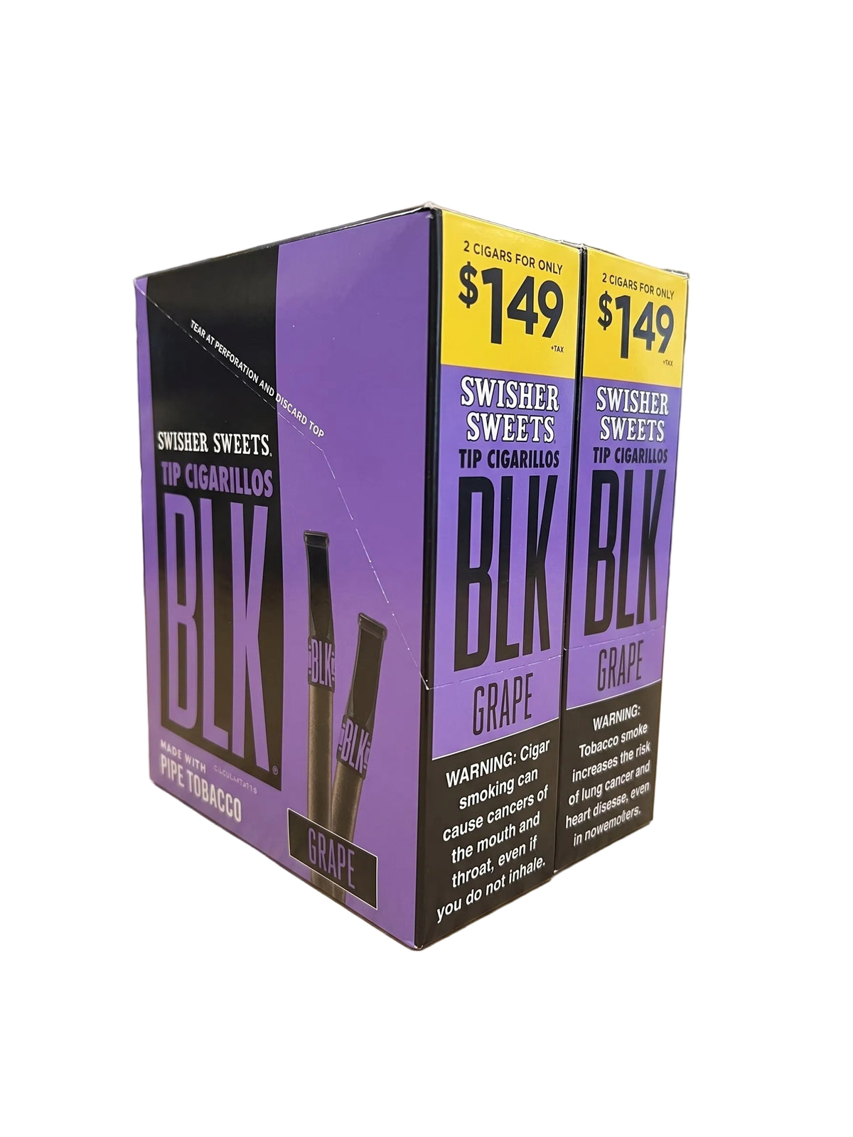 Swisher Sweets BLK Pipe Tip Cigarillos - 30 Count Box