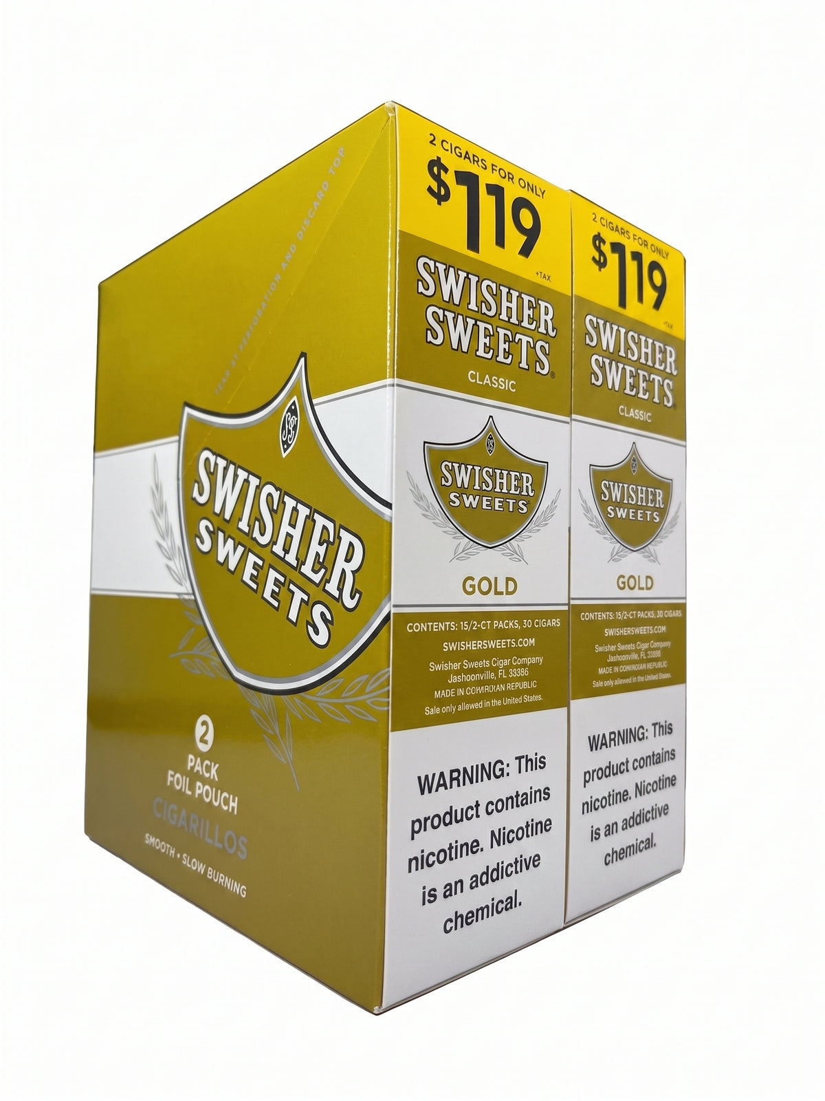 Swisher Sweets Cigarillos for 1.19- 15 Count Box of 2 Packs