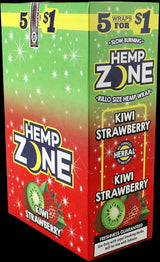 Hemp Zone Hemp Wraps – Tobacco-Free 5-Pack 15ct Display Box