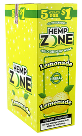Hemp Zone Hemp Wraps – Tobacco-Free 5-Pack 15ct Display Box