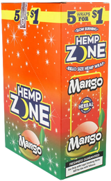 Hemp Zone Hemp Wraps – Tobacco-Free 5-Pack 15ct Display Box