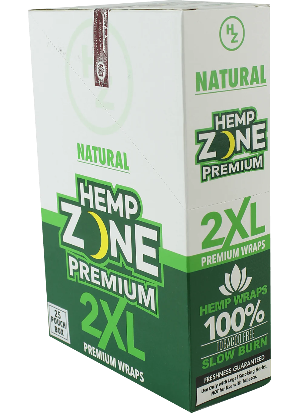 Hemp Zone 2XL Hemp Wraps – Tobacco-Free 2-Pack 15ct Display Box