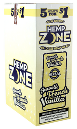 Hemp Zone Hemp Wraps – Tobacco-Free 5-Pack 15ct Display Box