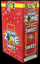 Hemp Zone Hemp Wraps – Tobacco-Free 5-Pack 15ct Display Box