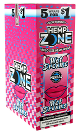 Hemp Zone Hemp Wraps – Tobacco-Free 5-Pack 15ct Display Box