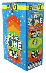 Hemp Zone Hemp Wraps – Tobacco-Free 5-Pack 15ct Display Box
