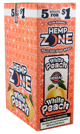 Hemp Zone Hemp Wraps – Tobacco-Free 5-Pack 15ct Display Box