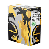 A box of Happy Honey Hemp Wraps Kong Wraps CBD, featuring a bold graphic design with yellow, black, and gray gorilla faces on a white background.