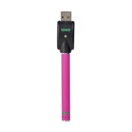 front view of Ooze slim touchless battery in pink, a novel approach to vaporizers by ooze.
