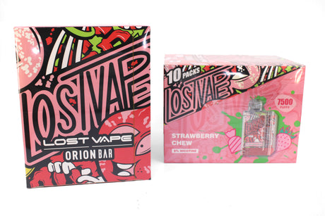 LOST VAPE ORION STRAWBERRY CHEW DISPOSABLE 7500 5% 10CT