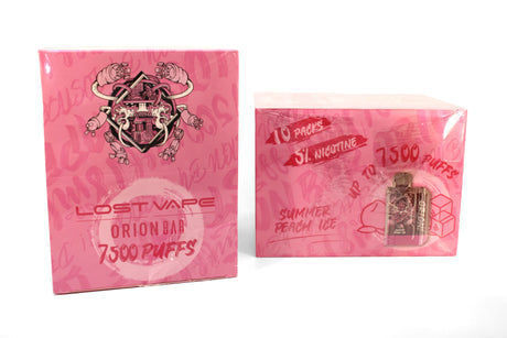 LOST VAPE ORION SUMMER PEACH ICE DISPOSABLE 7500 5% 10CT