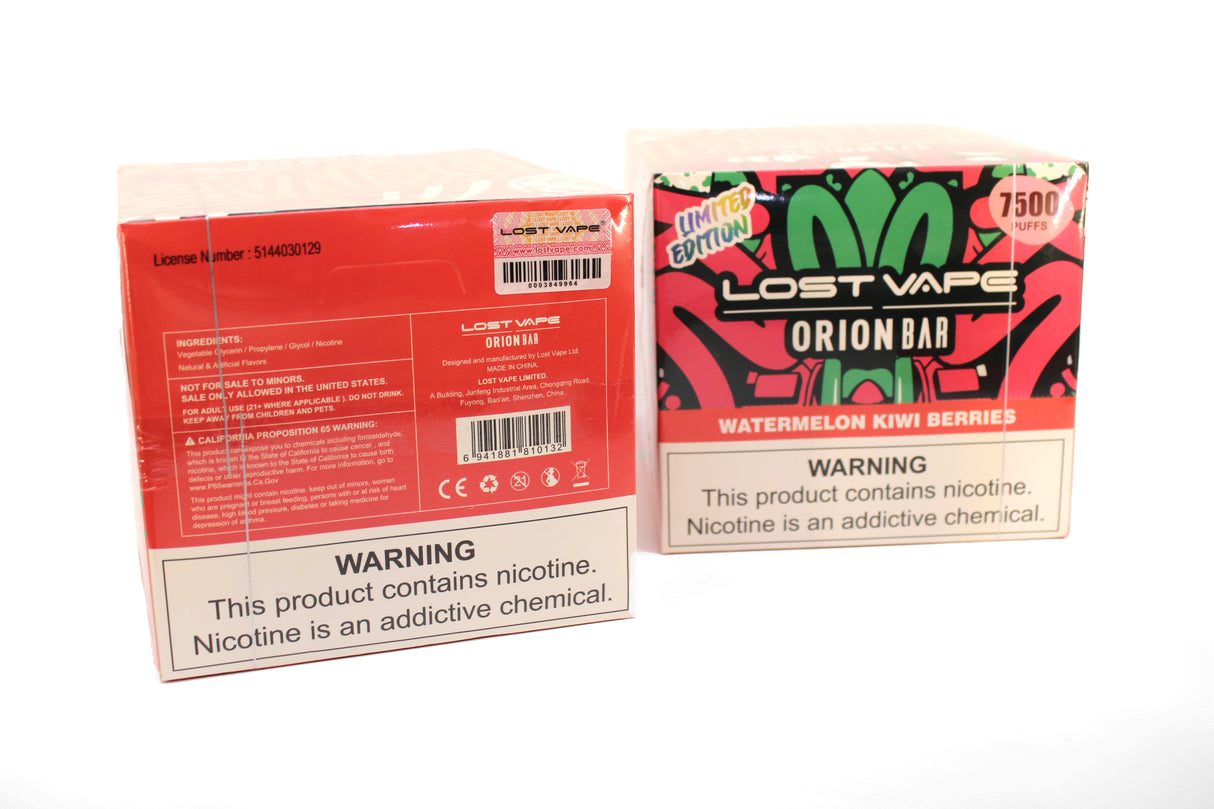 ORION BAR LOST VAPE - WATERMELON KIWI BERRIES 10PC
