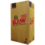 Angle view of RAW classic cones in king size for bulk wholesale orders.