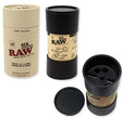 front and top view of the RAW six shooter cone filler. A novel product for filling multiple cones at once.
