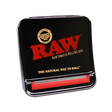 top view of the RAW Rawtomatic rolling box. A metal rolling machine for easy loading and is adjustable for skinny and thick cones.