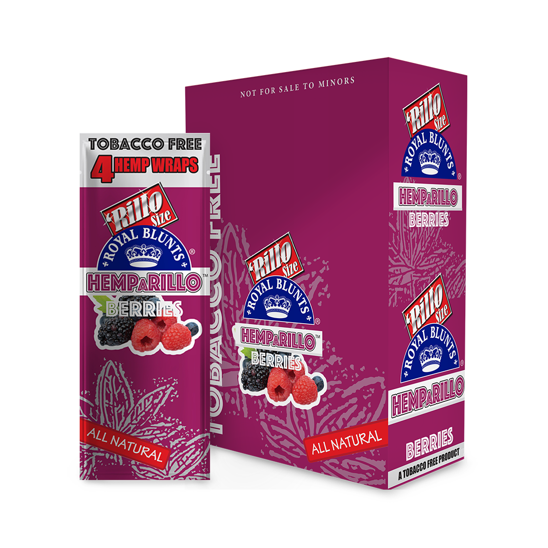 Royal Blunts Hemparillos – Premium Tobacco-Free Wraps 15ct / 4pk Display