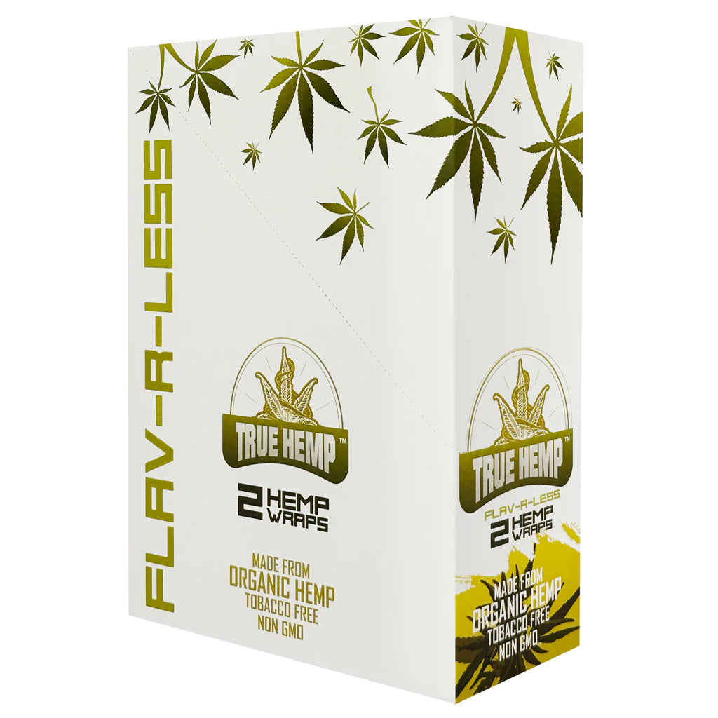 True Hemp packaging with cannabis leaf design on a white background