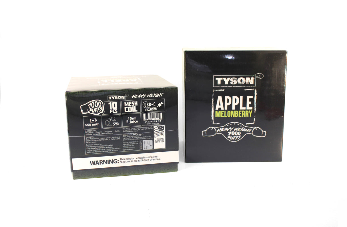 TYSON 2.0 HEAVYWEIGHT 15ML 7K DISPO APPLE MELONBERRY