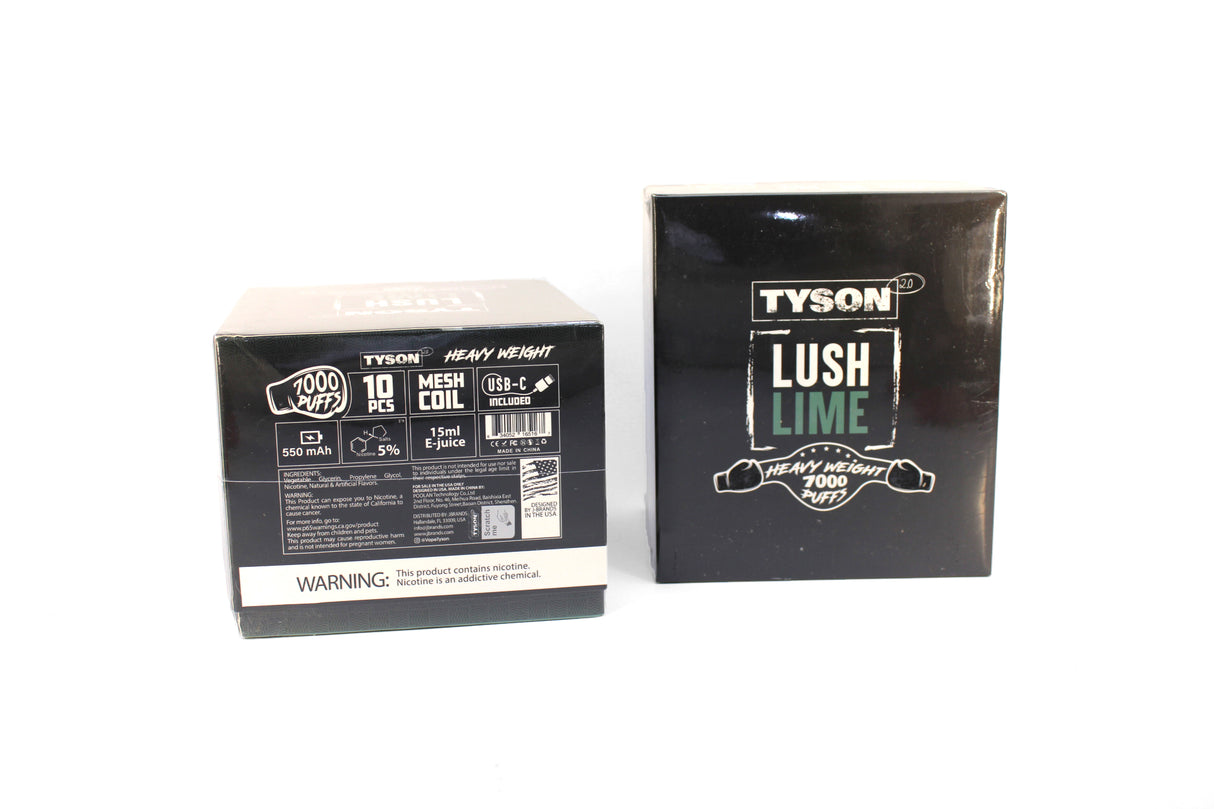 TYSON 2.0 HEAVYWEIGHT 15ML 7K DISPO LUSH LIME