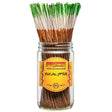 view of the green and white incense sticks of Wild Berry's Eucalyptus incense. 