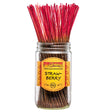 front view of Strawberry incense sticks from wild berry. 100 double dipped incense with a refreshing, sweet and vibrant aromas.