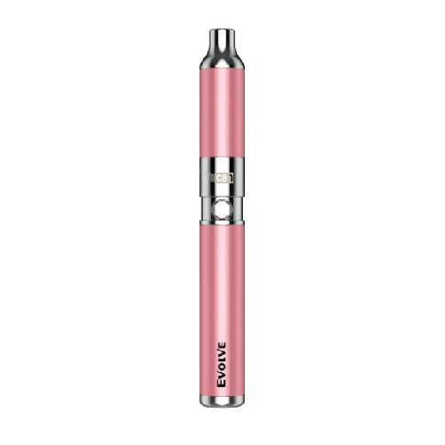 front view of the 2020 Edition Yocan Evolve in Sakura Pink. a portable and convenient vaporizer with the modern performance for flavor and consistency.