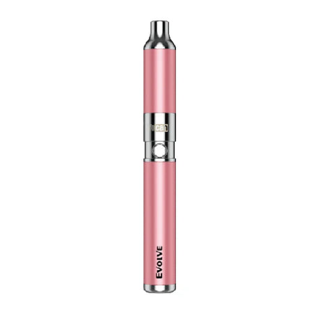 front view of the 2020 Edition Yocan Evolve in Sakura Pink. a portable and convenient vaporizer with the modern performance for flavor and consistency.